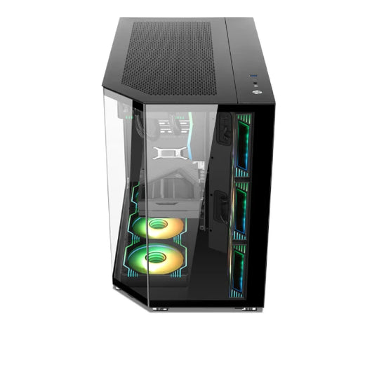 Xander Crystal 7 ARGB Fan Mid Tower Black Gaming Case + PSU 850W 80 Plus Bronze.