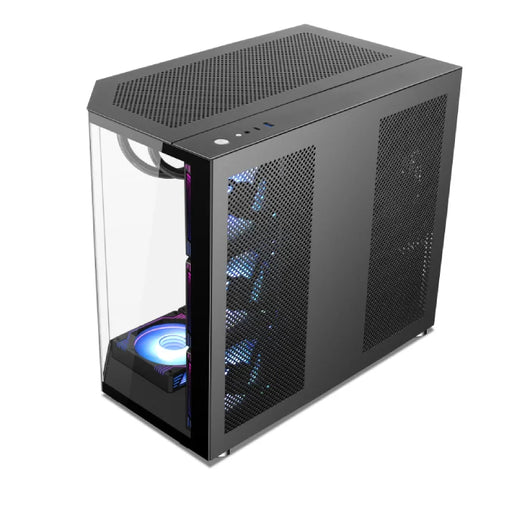 Xander Crystal 7 ARGB Fan Mid Tower Black Gaming Case + PSU 850W 80 Plus Bronze.