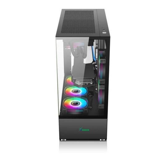 Xander Jupiter 6 ARGB Fan Mid Tower Black Gaming Case + Power 850W PSU.