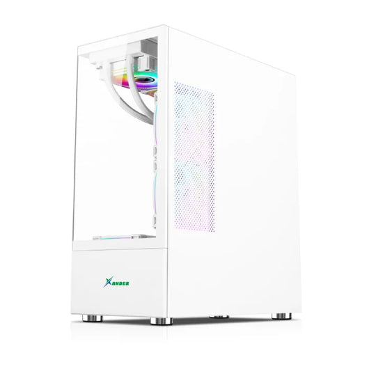 Xander Jupiter 6 ARGB Fan Mid Tower White Gaming Case + Power 850W PSU.