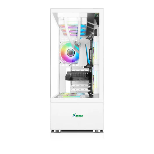 Xander Jupiter 6 ARGB Fan Mid Tower White Gaming Case + Power 850W PSU.
