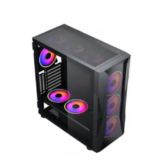 Xander Velox Gaming Case Mid Tower 4 Fan RGB Black + PSU 600W.