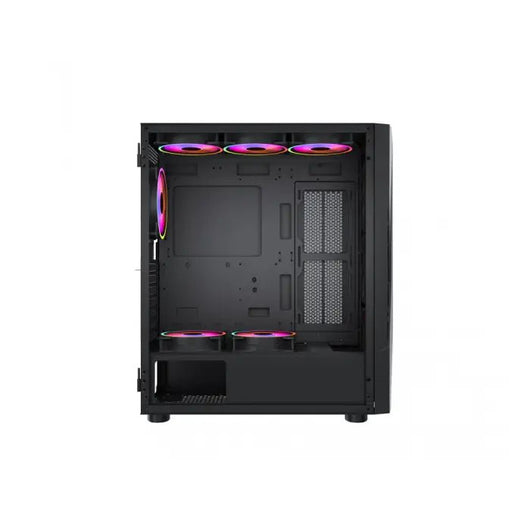 Xander Velox Gaming Case Mid Tower 4 Fan RGB Black + PSU 600W.