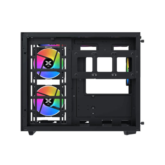 Xigmatek Cubi M 3FAN Rainbow RGB Micro Tower Gaming Case Black - EN47169.